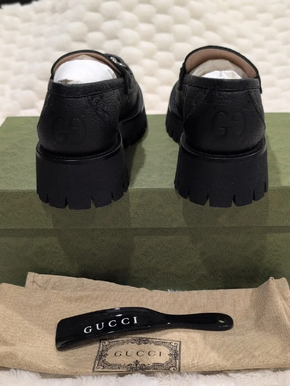 Gucci black leather